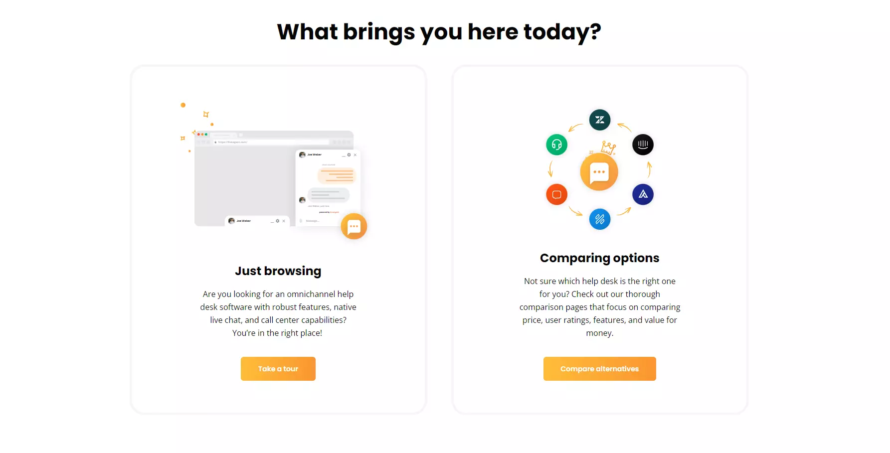 Příklady CTA LiveAgent
