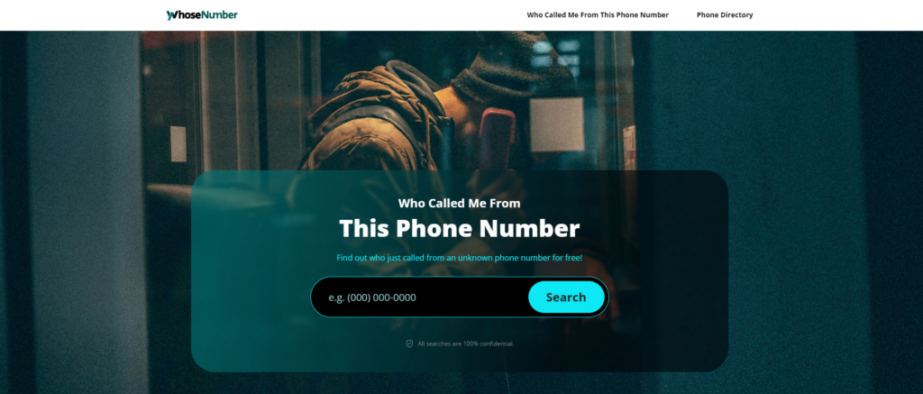 Domovská stránka WhoseNumber