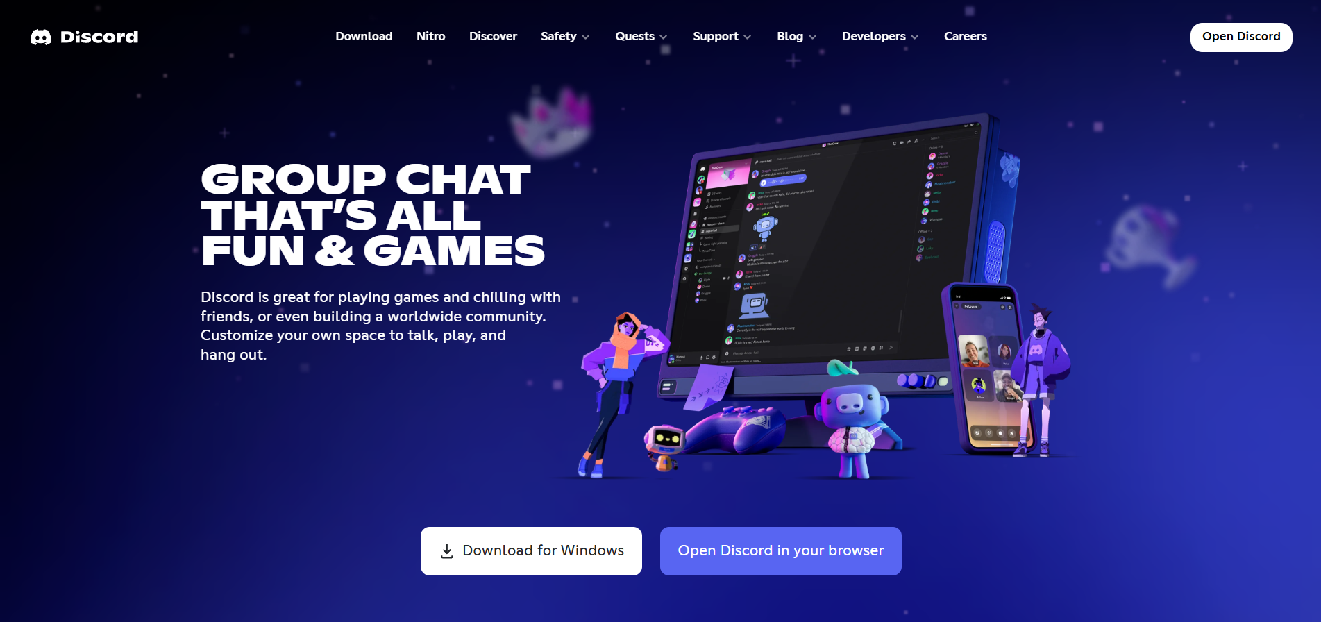 Kontakty na podporu Discord