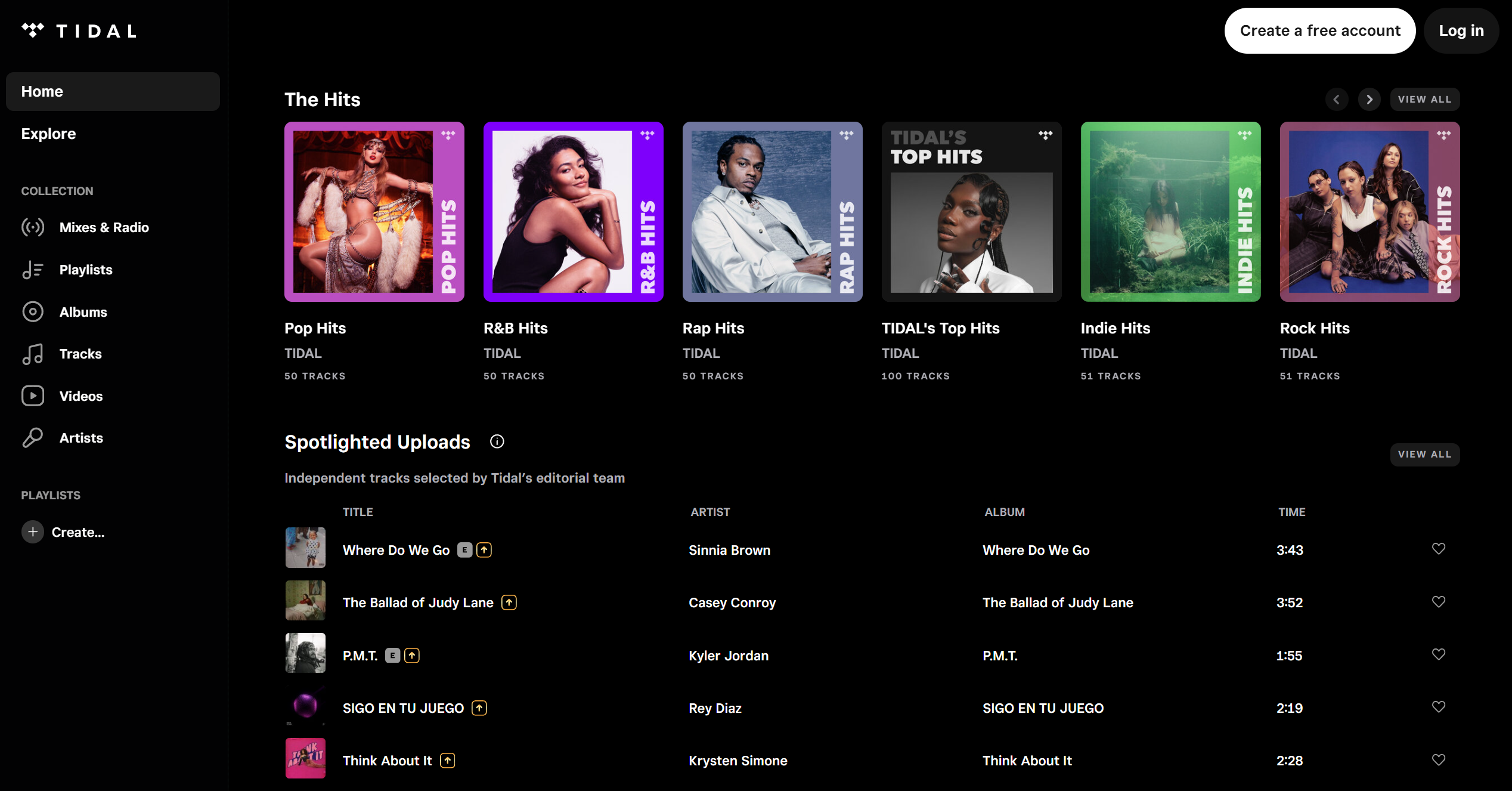 TIDAL Kontakty na Help Desk