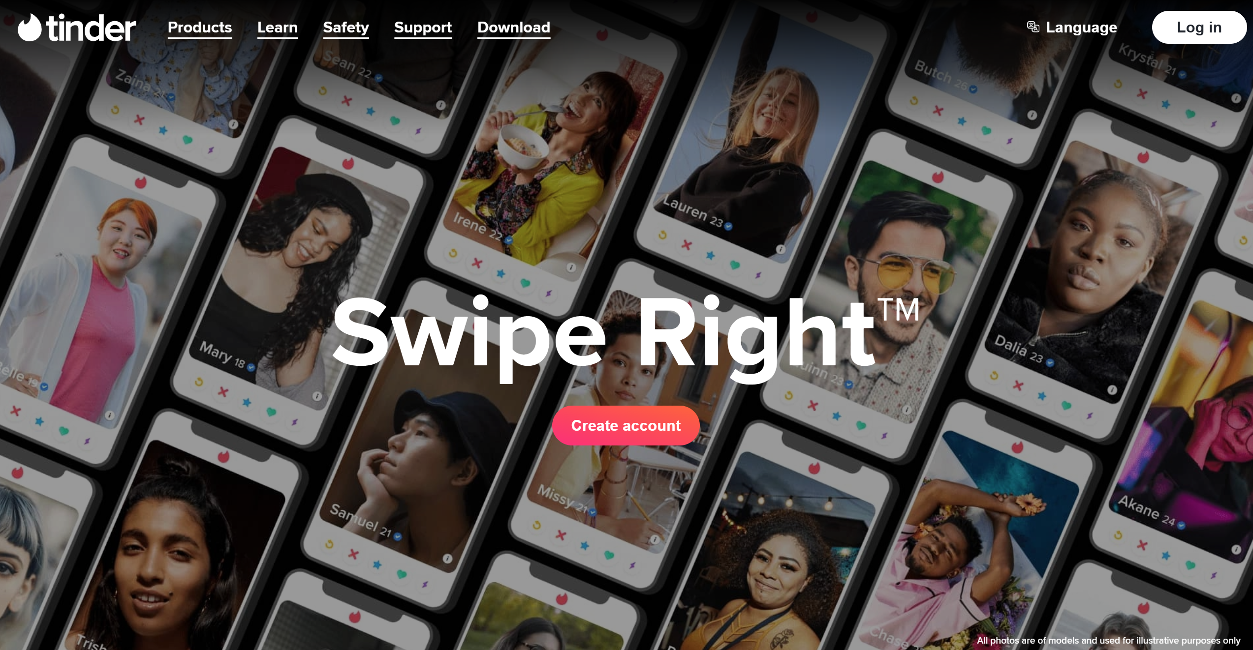 Kontakty na podporu Tinder