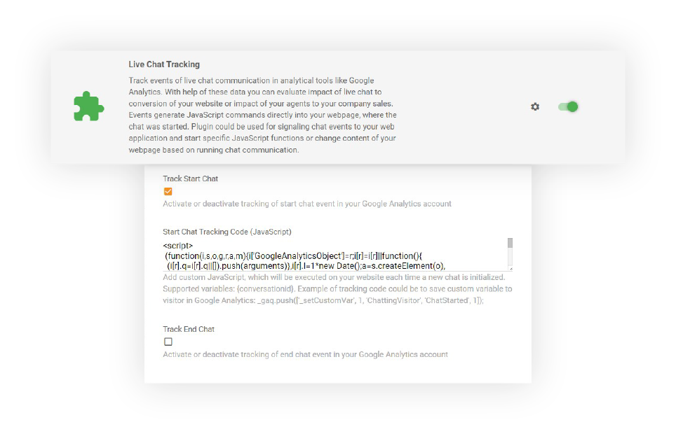 Sledování vloženého chatu v LiveAgent