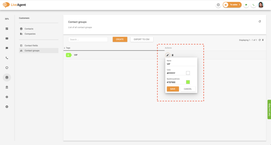 Úprava skupiny kontaktů