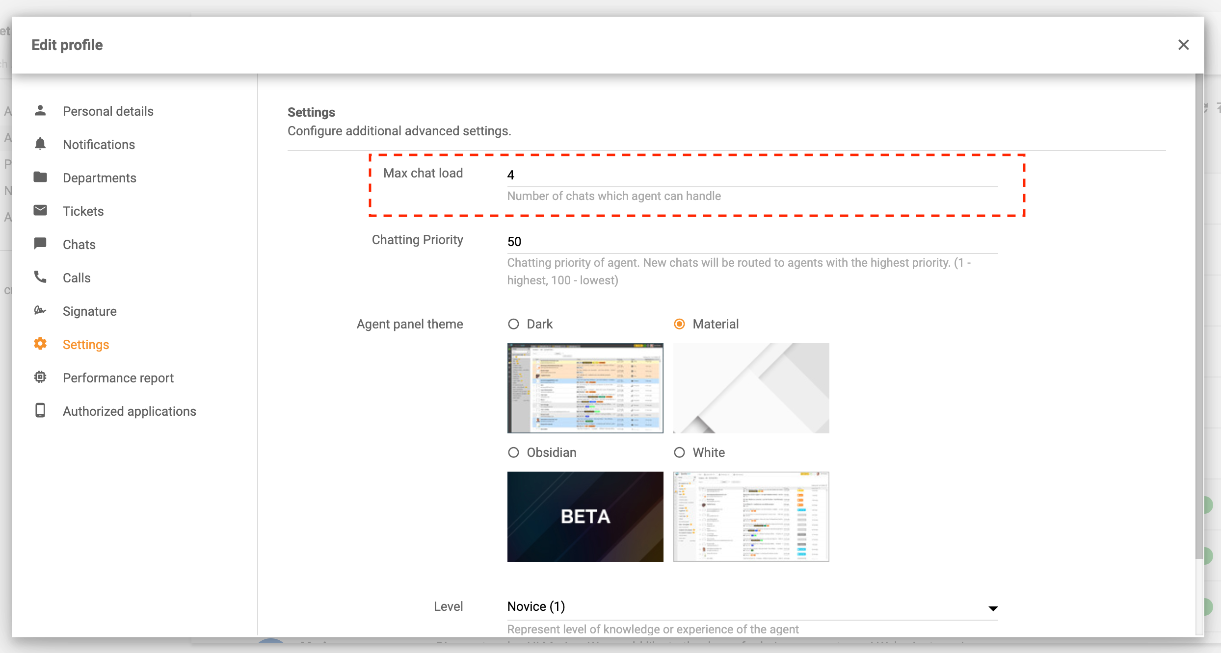 Maximální zatížení chatem lístku