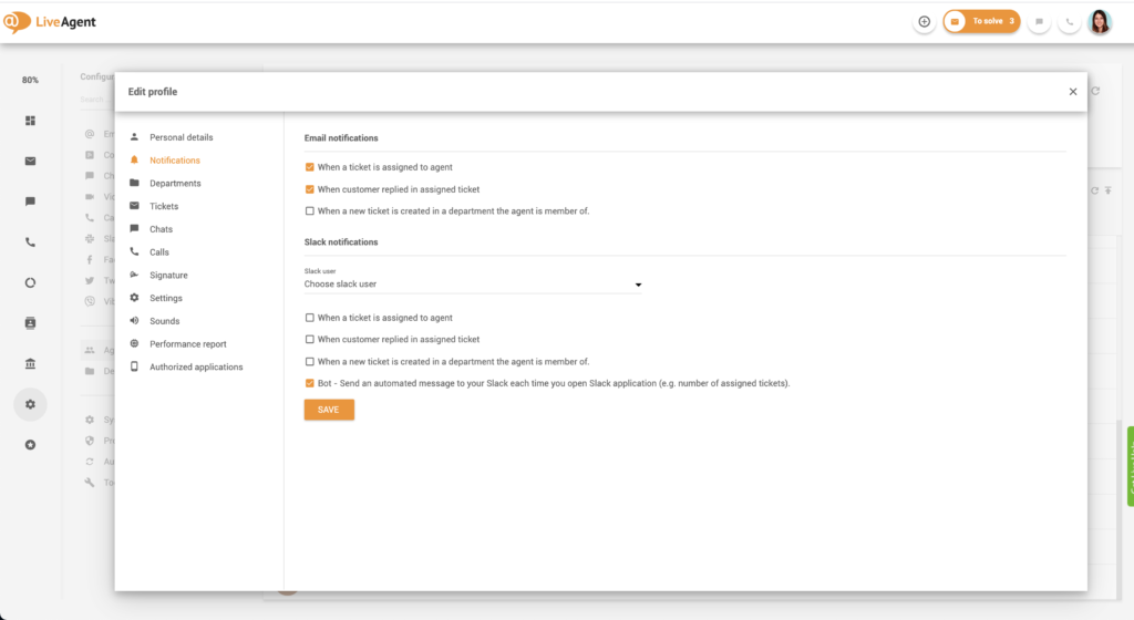 Nastavení oznámení o odpovědnosti