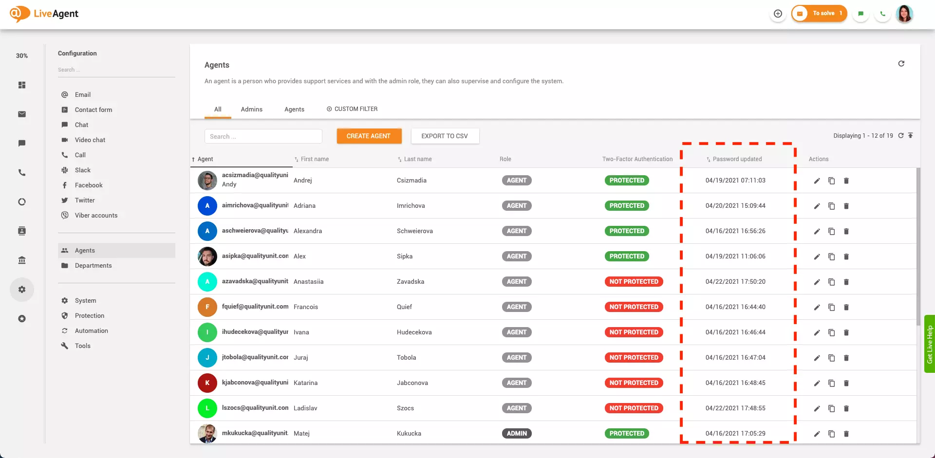 Protokol auditu hesel