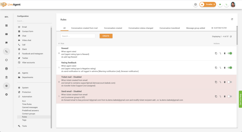 Pravidla automatizace