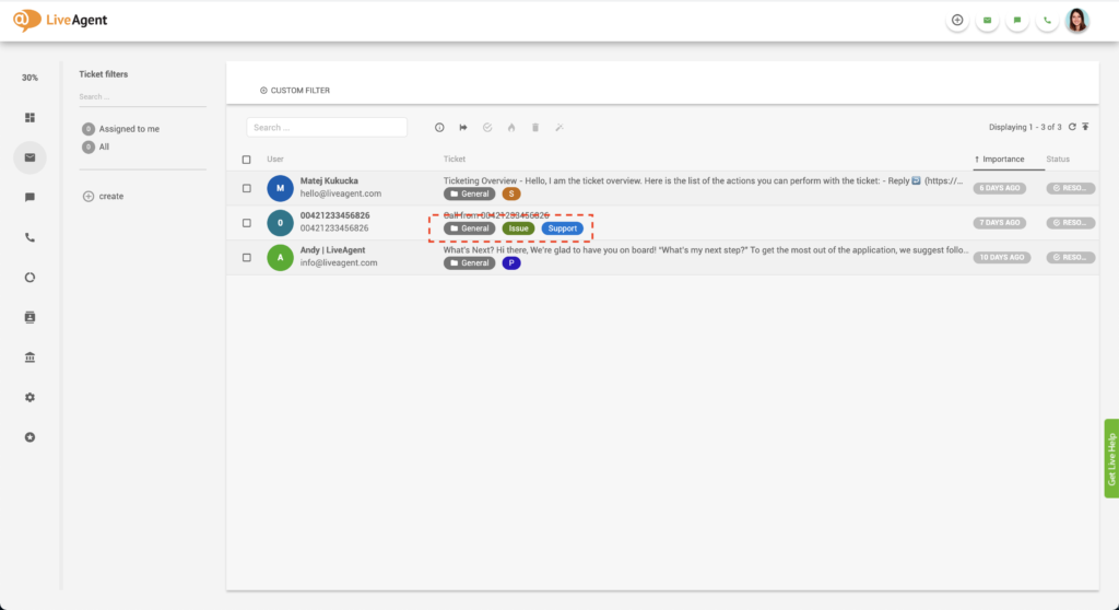Univerzální inbox ticketing značky