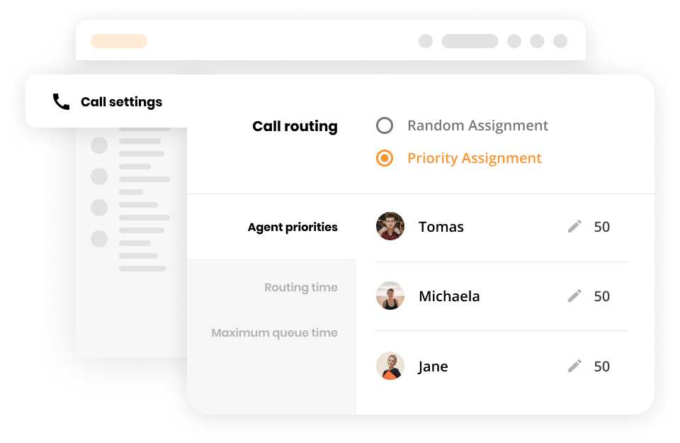 Funkce směrování hovorů