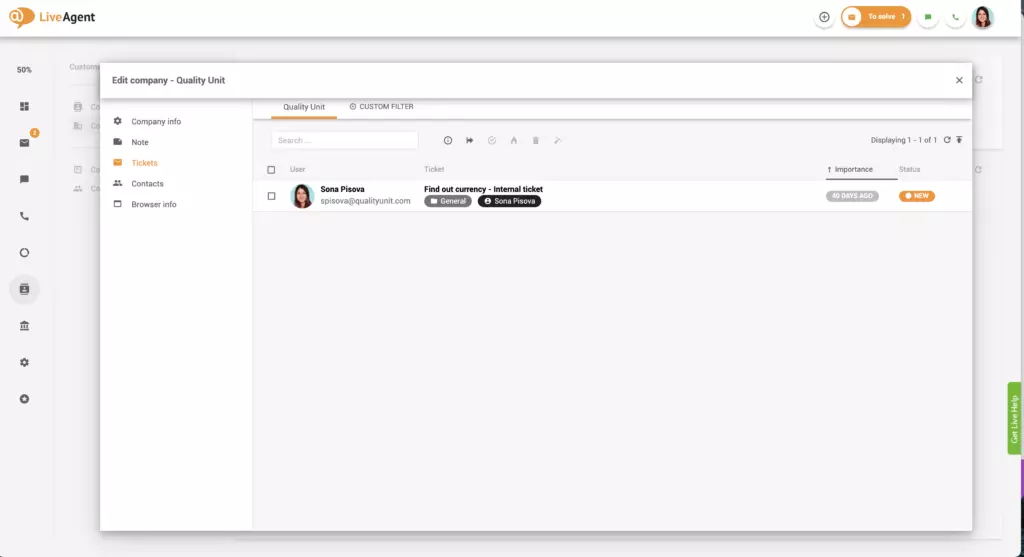 Lístky společnosti