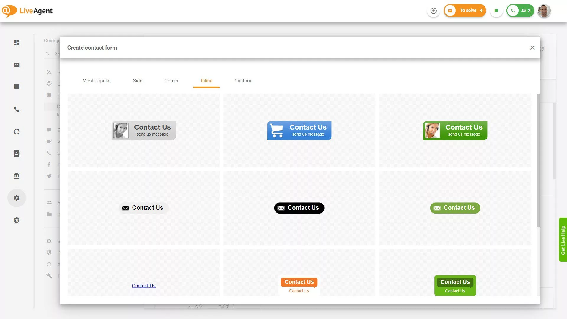 Vložená tlačítka kontaktního formuláře