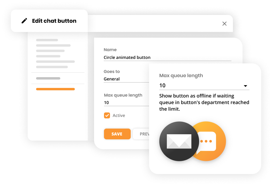 Mockup maximální délky fronty