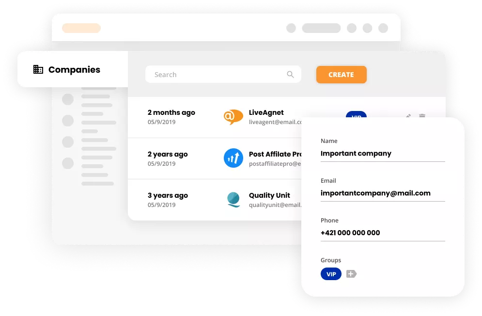 Mockup funkce společností