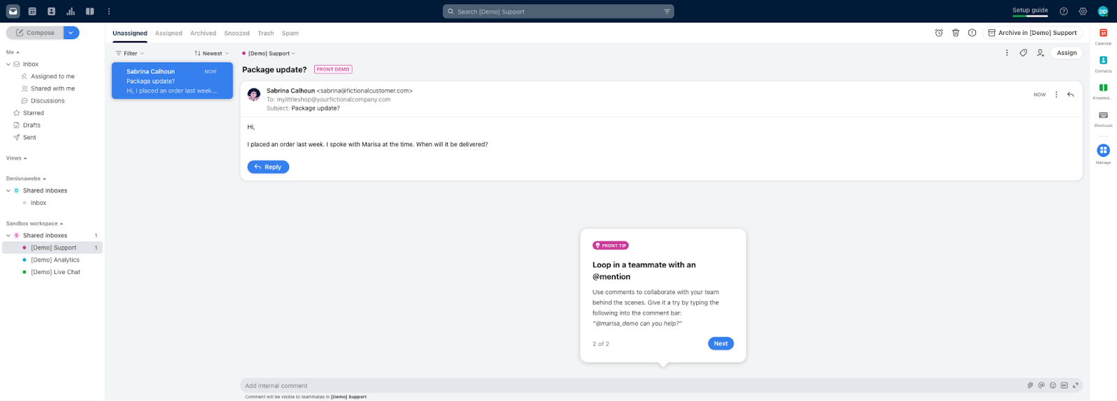 Front's Ticket Environment
