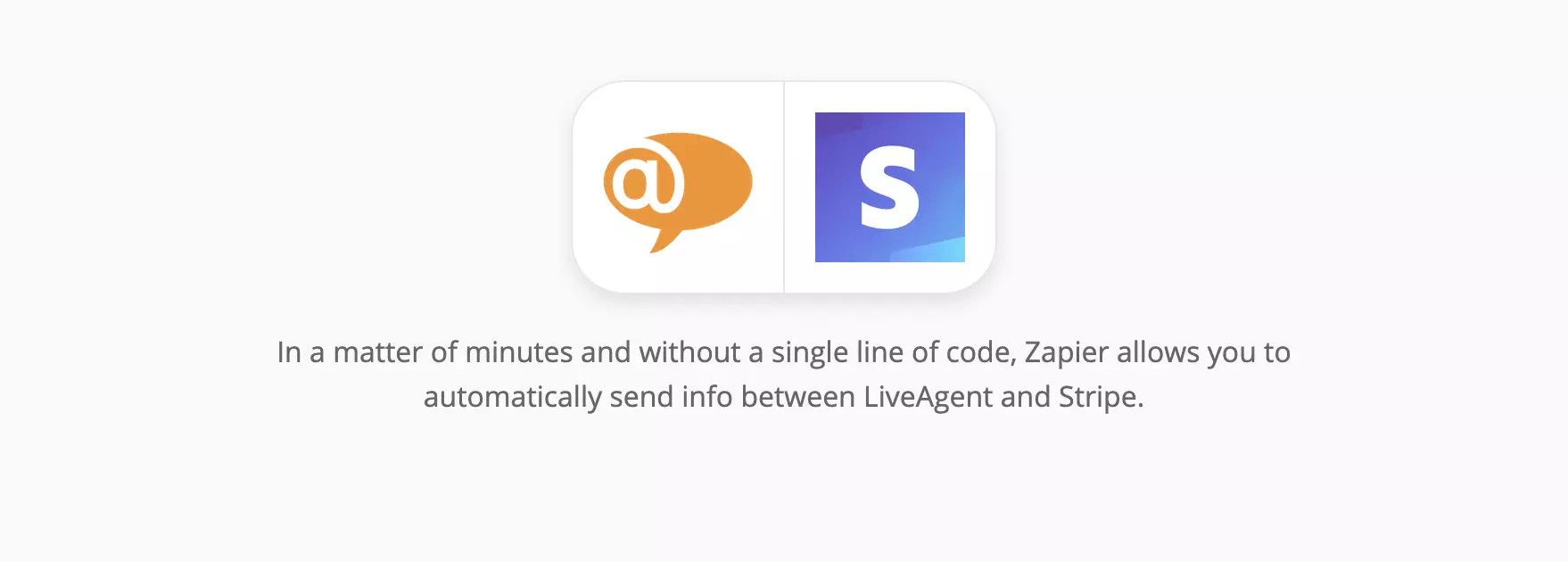 Stránka integrace LiveAgent a Stripe na Zapier