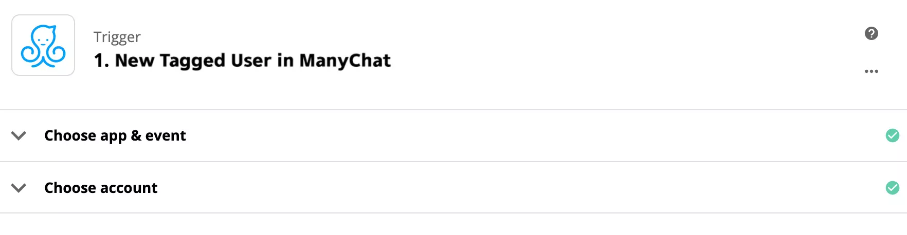 Nastavení triggeru ManyChat na Zapier