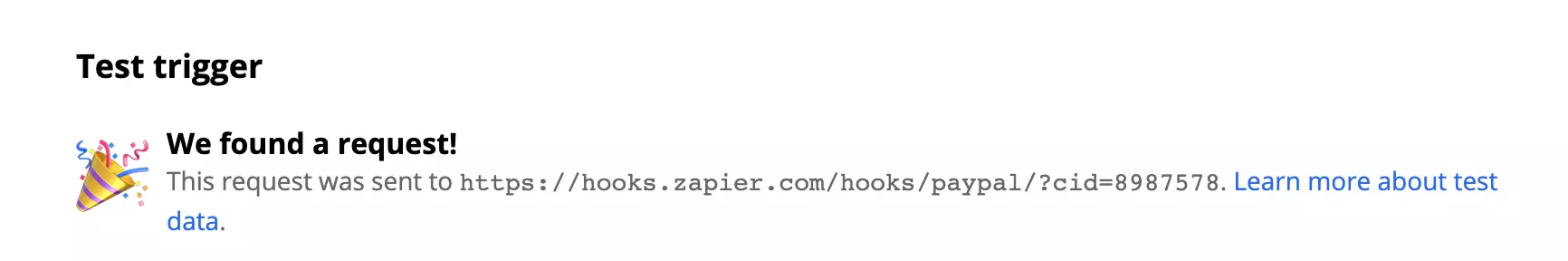 Úspěšný test spouště Úspěšný prodej PayPal