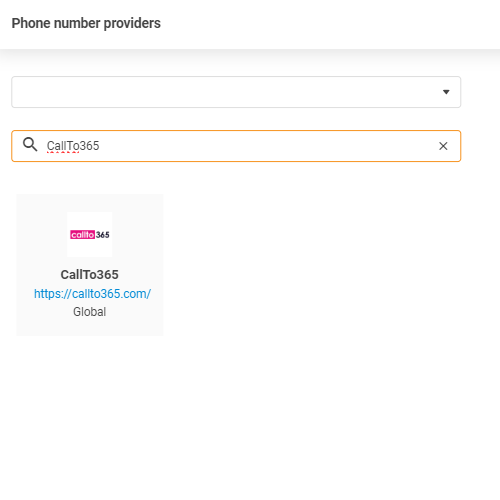 Výběr poskytovatele CallTo365