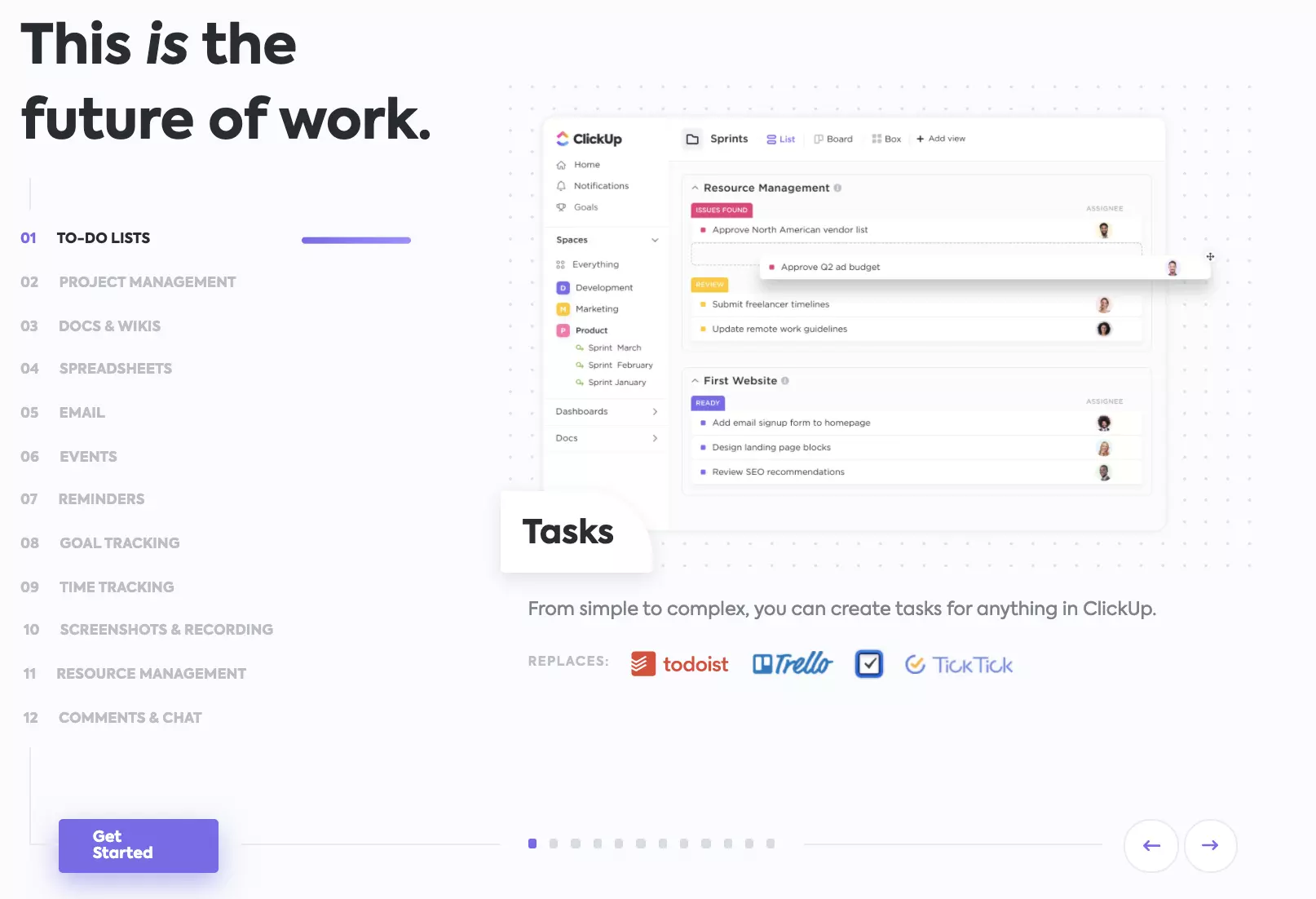 Generátor API v ClickUp