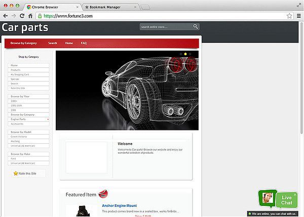 Aktivní integrace live chatu Fortune 3