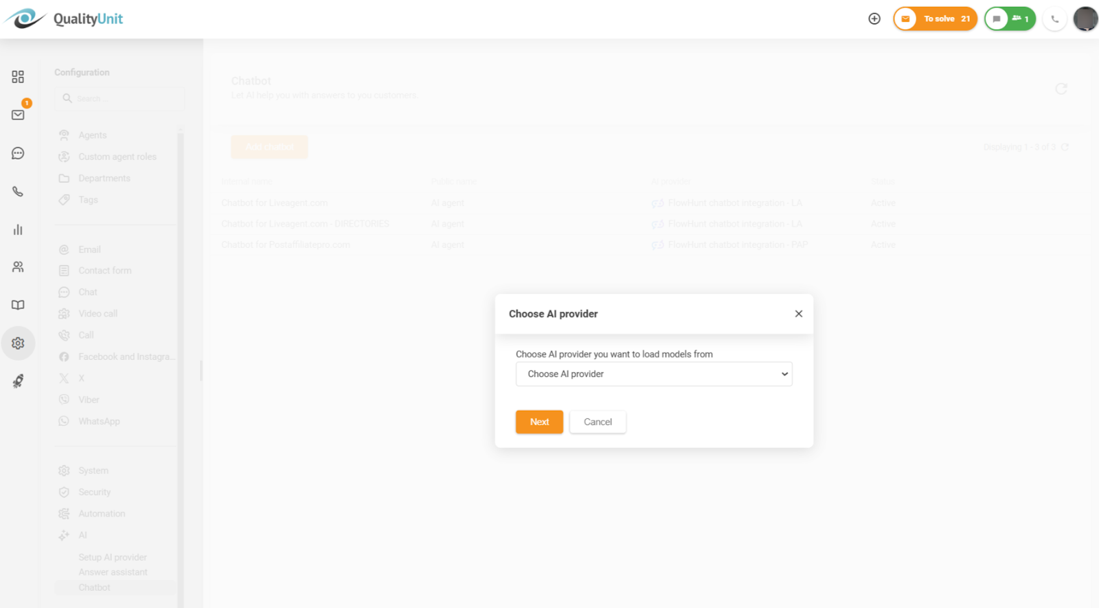 Výběr poskytovatele chatbota s umělou inteligencí