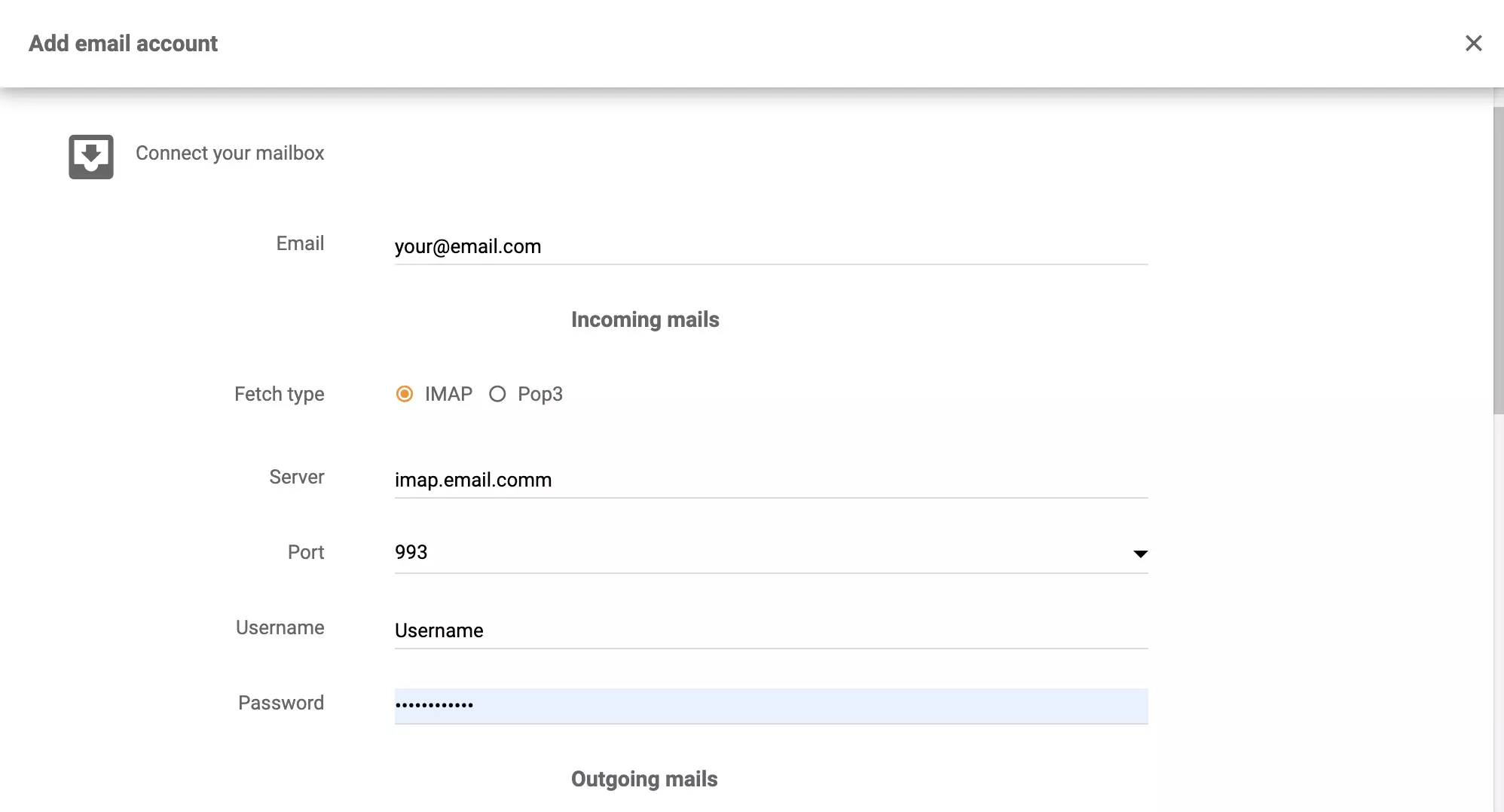 Konfigurace integrace hMailServer v LiveAgent