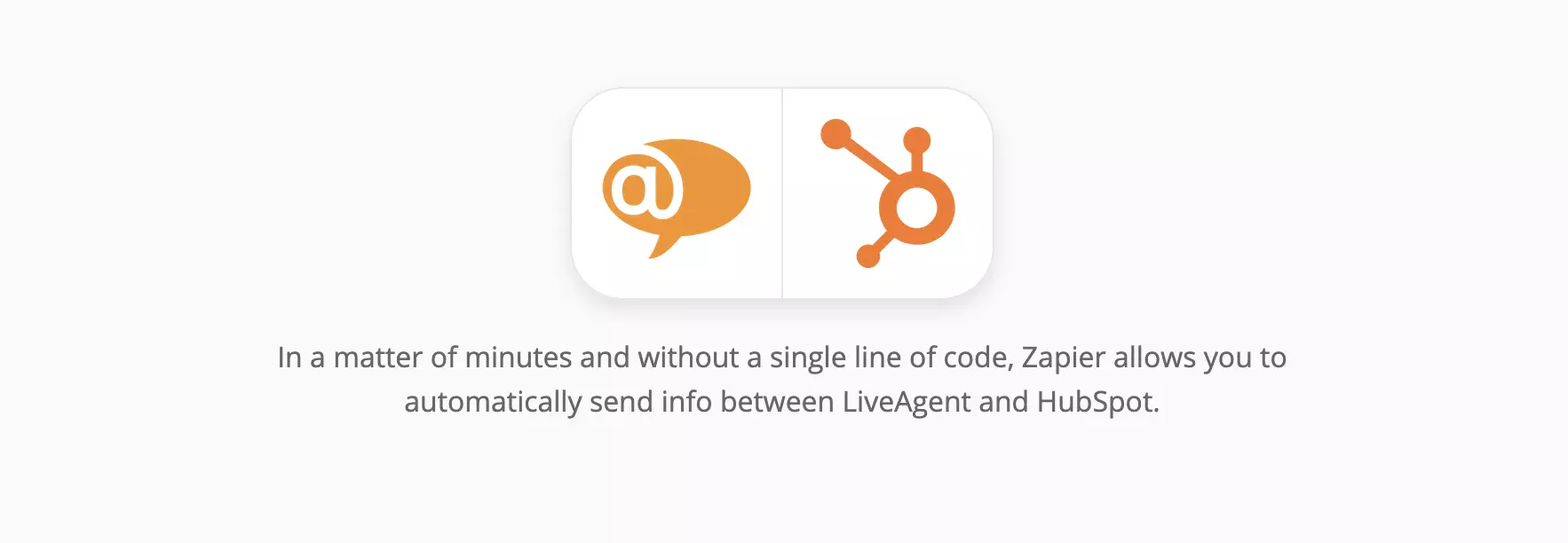 Stránka integrace HubSpotu a LiveAgent na Zapier