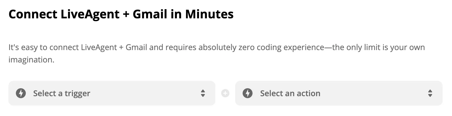 Výběr triggeru a akce