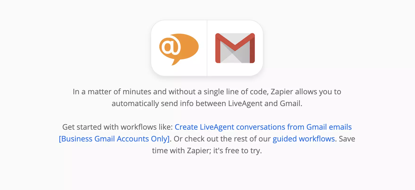 Integrace LiveAgent a Gmail na Zapier