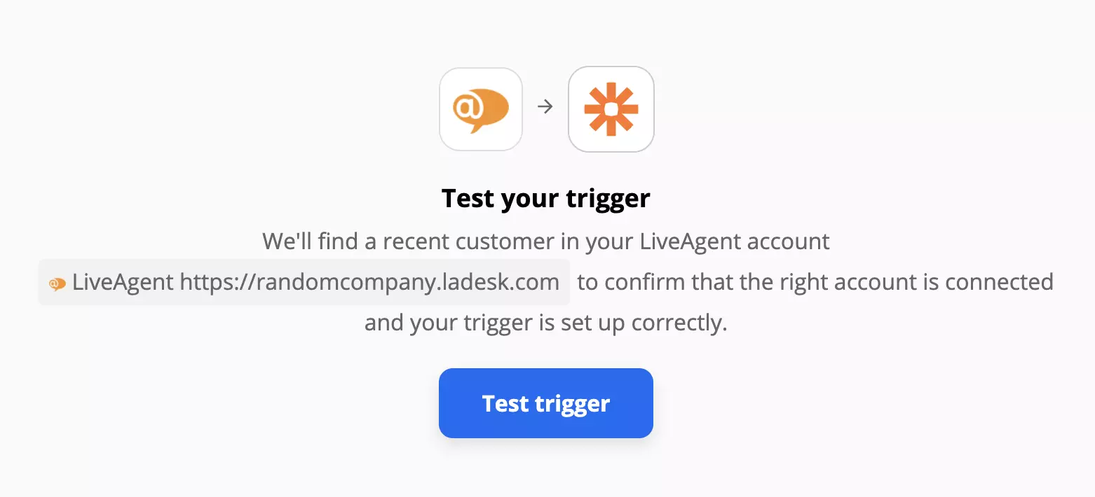 Test triggeru LiveAgent
