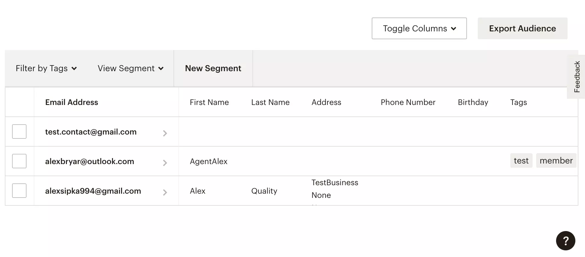 Nový odběratel byl po úspěšné integraci přidán do Mailchimpu