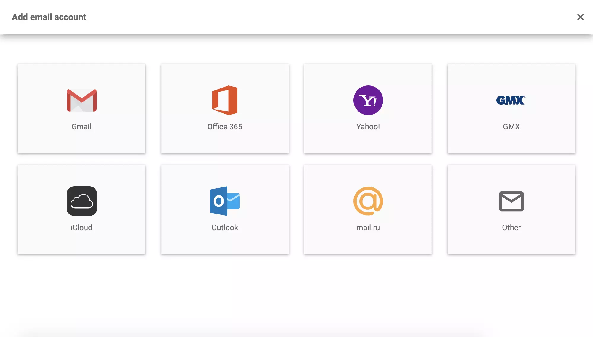 Mail.ru v nastavení LiveAgent při přidávání nové e-mailové adresy