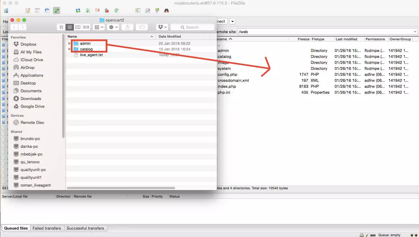 Integrace OpenCart LiveAgent - Nahrání souborů
