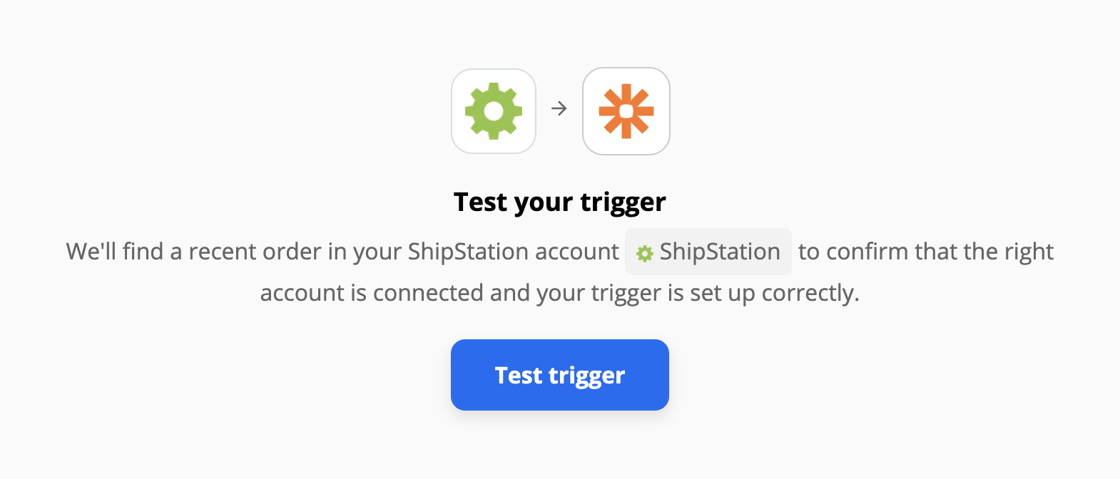 Test triggeru ShipStation po konfiguraci