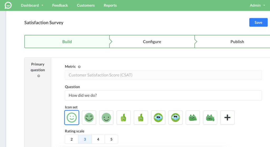 Vytvoření vlastního průzkumu v Simplesat
