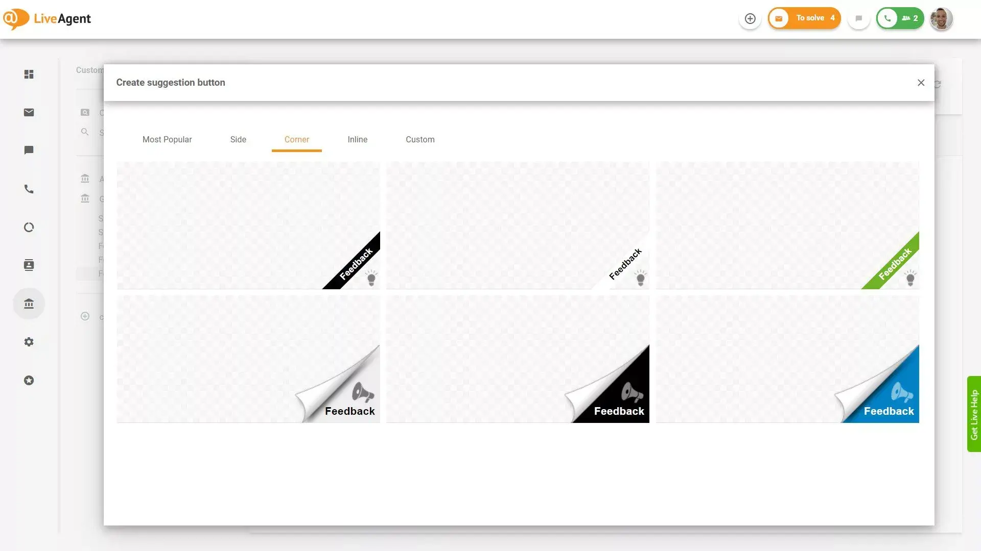 Zpětná vazba a návrhy LiveAgent