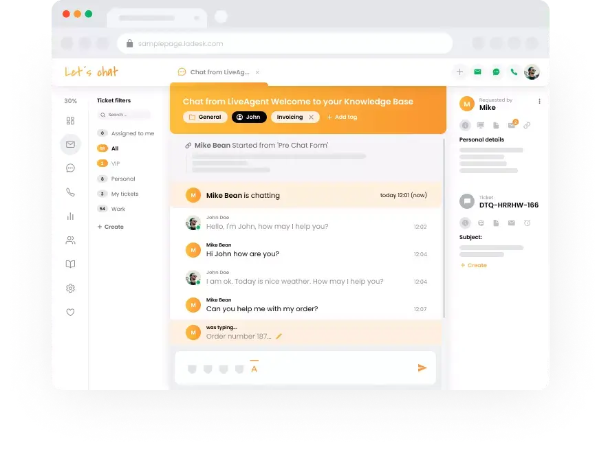 Pohled týmu podpory