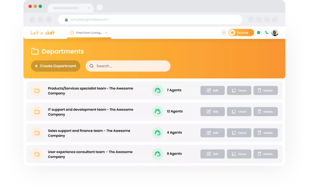 Oddělení a štítky