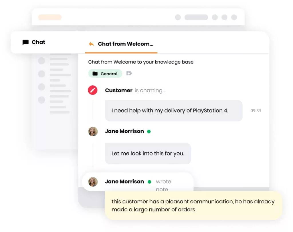 Obrázek funkce interních tiketů LiveAgent, která umožňuje agentům komunikovat interně a spolupracovat na úkolech