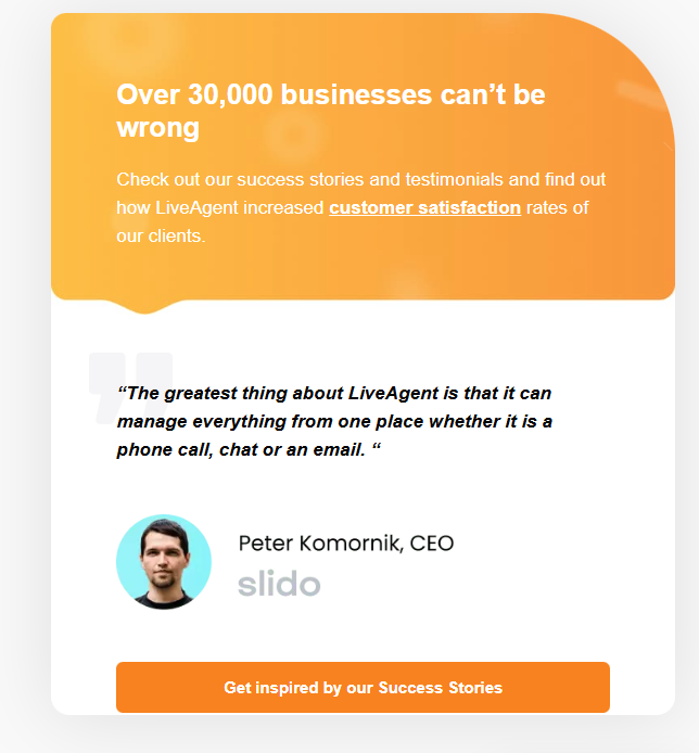 Proč společnosti důvěřují LiveAgent