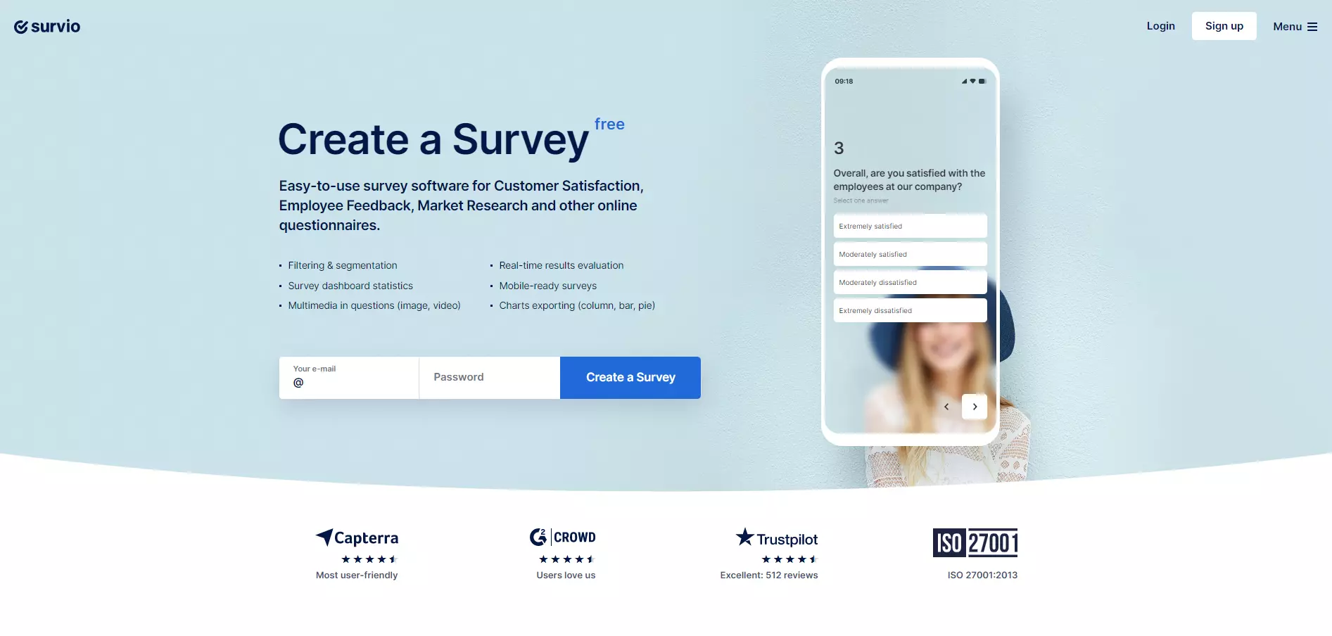 Domovská stránka Survio