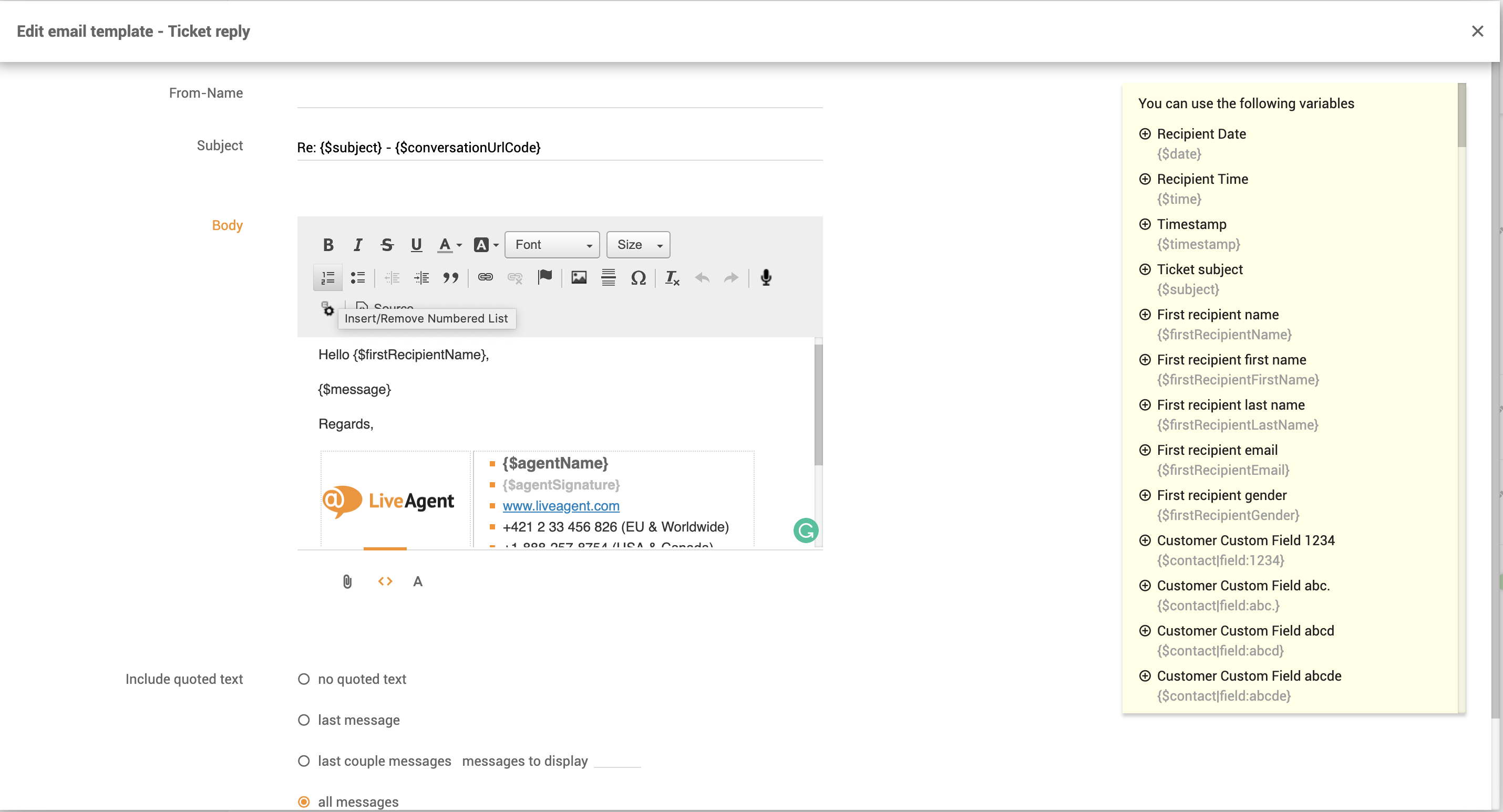 Přizpůsobení e-mailové šablony