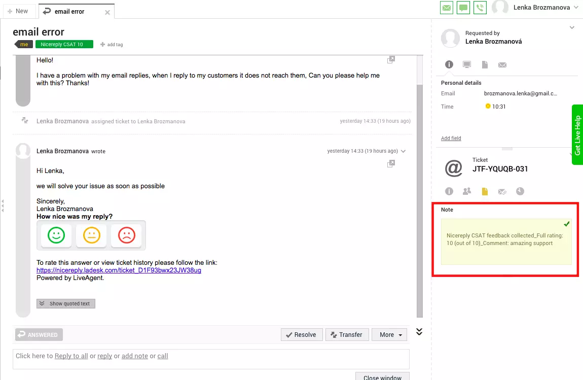 Průzkum zákazníků hodnotit agenty