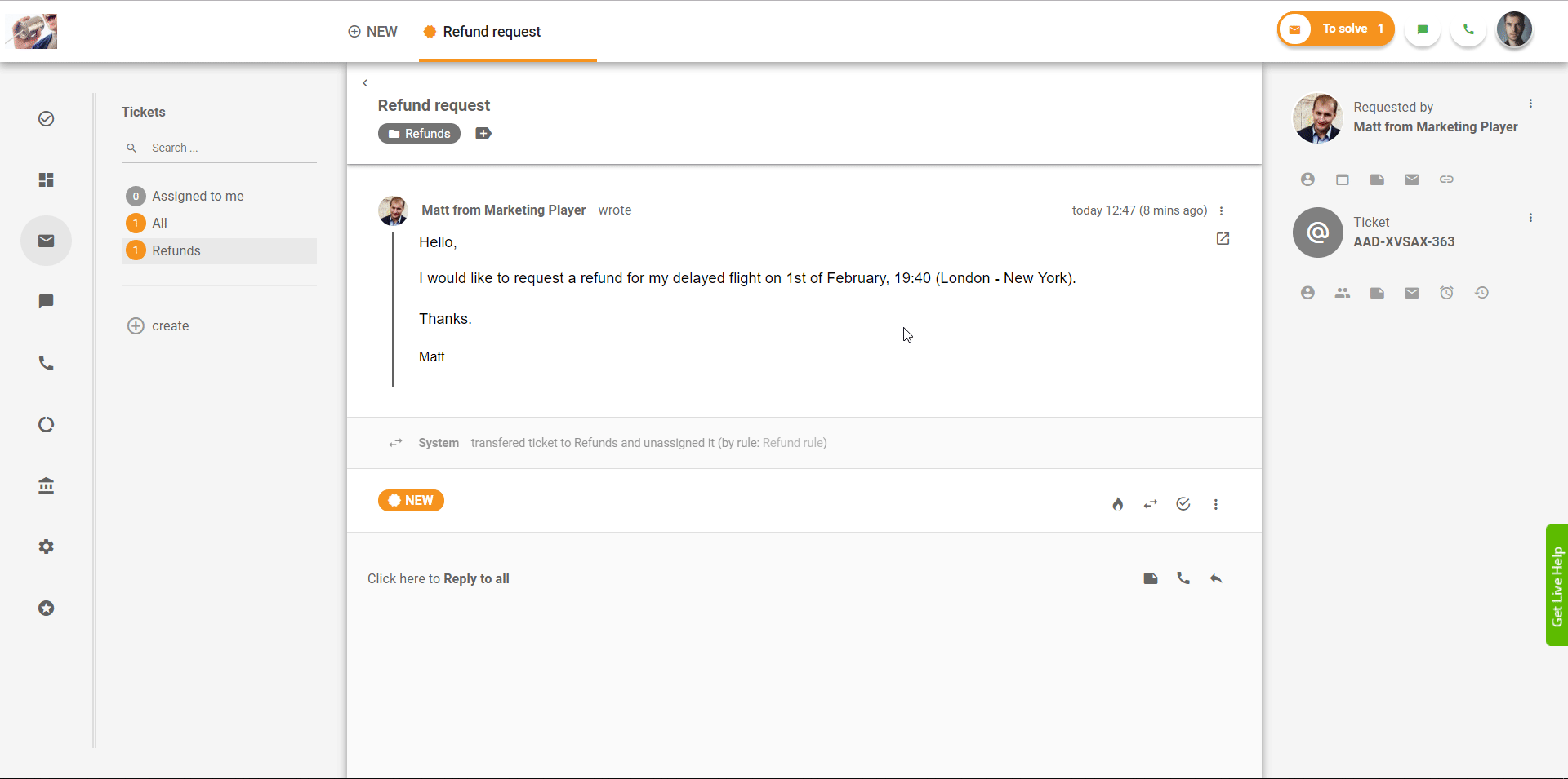 Uložit šablony jako připravené odpovědi v LiveAgent